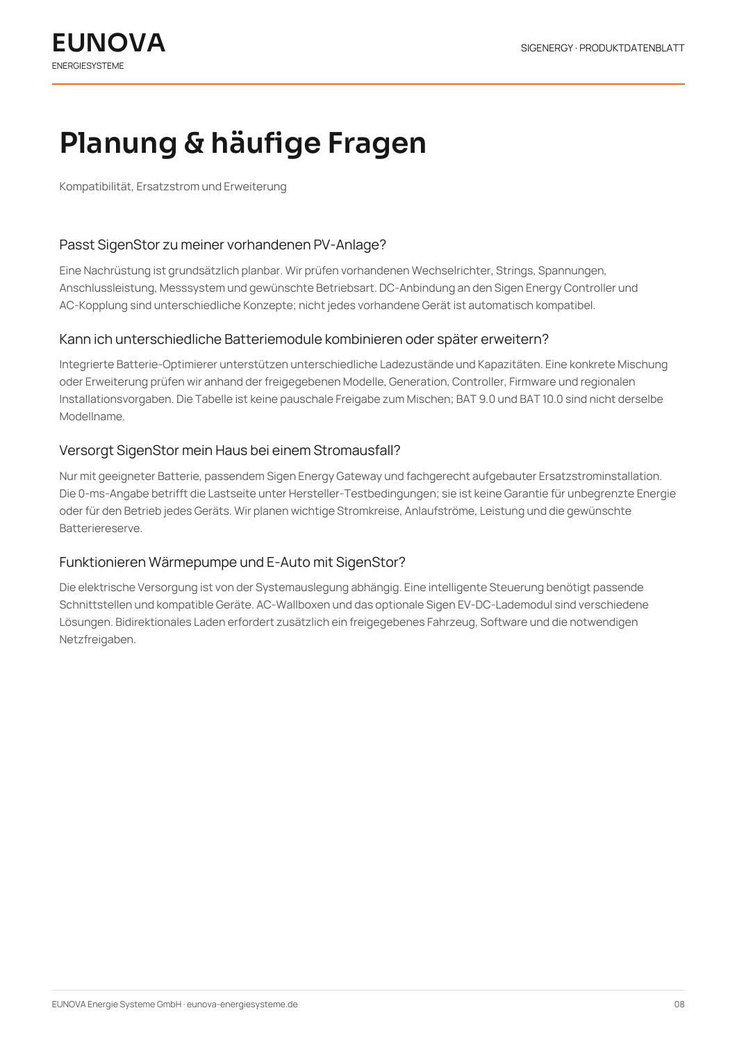 SigenStor All-in-One – Seite 8 von 10