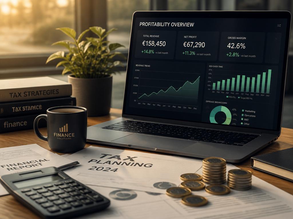 Taschenrechner und Finanzdiagramme zur Wirtschaftlichkeitsanalyse