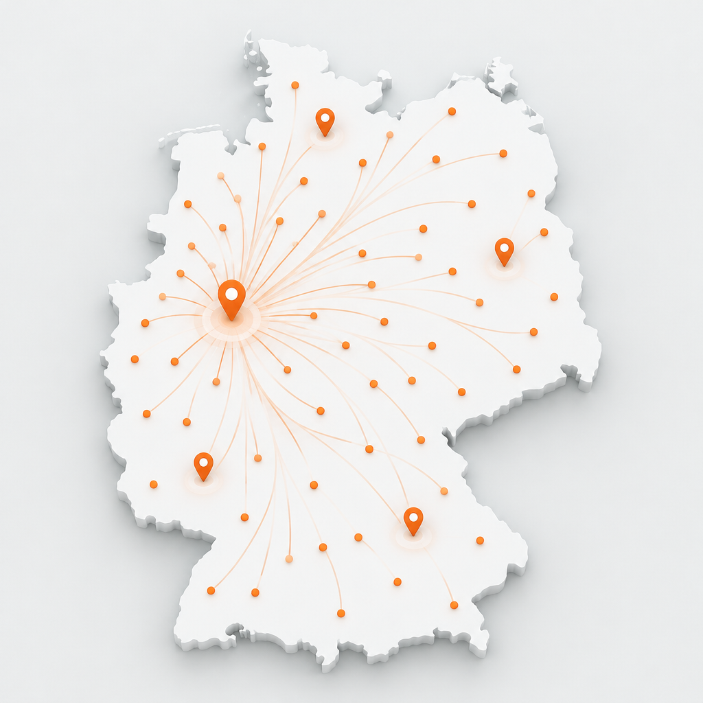 Deutschlandkarte des Partnernetzes