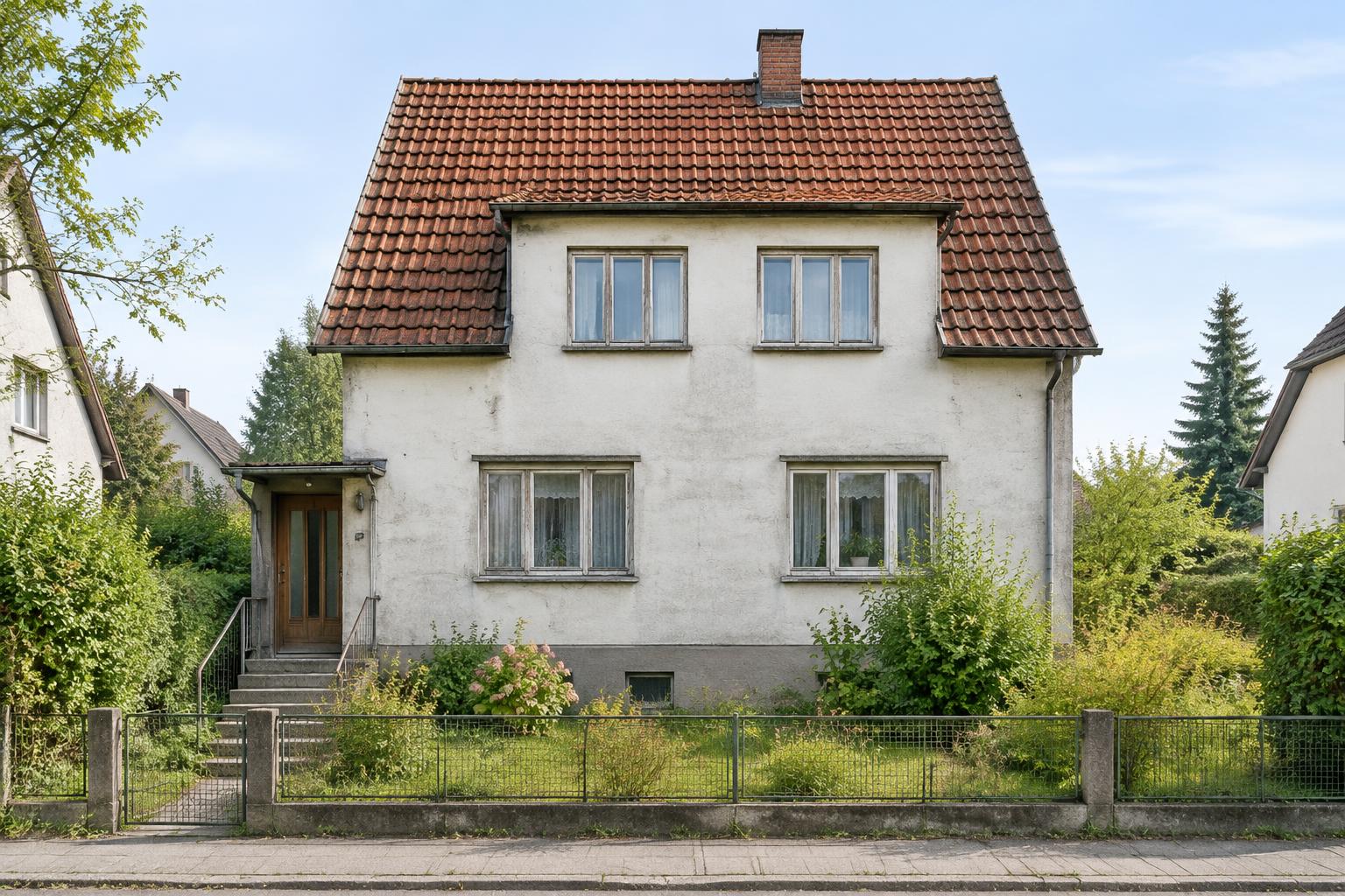 Älteres Wohnhaus vor der energetischen Sanierung